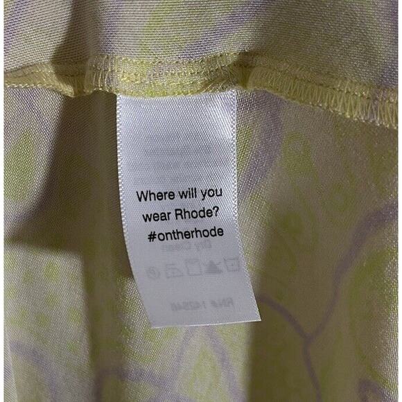 Rhode Maxine Wrap Dress Pastel Abstract Squiggle V-Neck Jersey Size Small NEW! - Picture 11 of 12